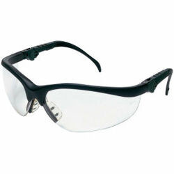 Mcr Safety B1145505 MCR Crews Klondike Plus Safety Glasses Ratchet Black Frame ClearLens, 1 Pair