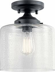 Kichler 44033BK Kichler Winslow Semi Flush 1Lt