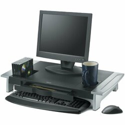FELLOWES 8031001 OFFICE SUITES PREM MONITOR RISER HEIGHT ADJUST SILVER/BLACK
