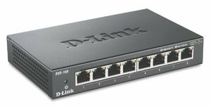 D-LINK SYSTEMS DGS-108 UNMANAGED GIGABIT SWITCH. 8-PORT GIGABIT UNMANAGED DESKTOP METAL SWITCH. LIMITED