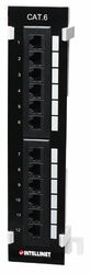 INTELLINET 560269 INTELLINET CAT6 WALL-MOUNT PATCH PANEL  12 PORT, UTP