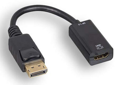 AXIOM DPMHDMIFK-AX AXIOM DISPLAYPORT MALE TO HDMI FEMALE ADAPTER (BLACK) - DPMHDMIFK-AX