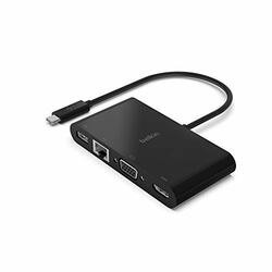 BELKIN COMPONENTS AVC005BTBK ADPT,USBC-GBE,HDMI,VGA,USBA,BLK