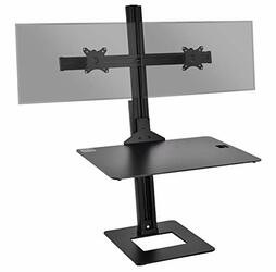 SIIG, INC. CE-MT2H12-S1 HEIGHT ADJUSTABLE DUAL MONITOR DESK STAND WITH LAPTOP TRAY