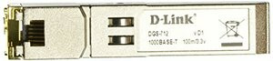 D-LINK SYSTEMS DGS-712 SWITCH ACCESSORY. SFP 10/100/1000 BASE-T COPPER TRANSCEIVER. 2 YEAR WARRANTY.