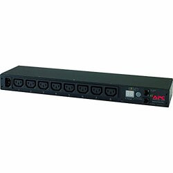 APC BY SCHNEIDER ELECTRIC AP7820B RACK PDU, METERED, 1U, 12A/208V, 10A/230V, (8) C13