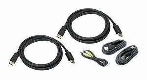 IOGEAR G2L9203UTAA3 10 FT. DUAL VIEW DISPLAYPORT, USB KVM CABLE KIT WITH AUDIO (TAA)