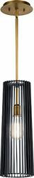 Kichler Linara 1 Light Pendant Black 44169BK