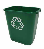 Rubbermaid 142987 Garbage Can Deskside Recycling Container medium 28 quarts