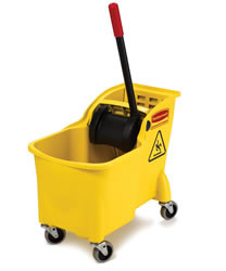 Rubbermaid 133595 Rm 7380 Tandem Bucket/Wringer 31Qt All-In-One Design-Yellow