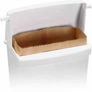 Rubbermaid 132749 & #174 Waxed Bags for Sanitary Napkin Receptacle - FG614100 0000