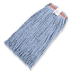 Rubbermaid 112516 Rm F517 Prem Cut End Blend Mop 20Oz 1" Blue 12/Cs