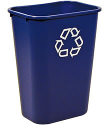 Rubbermaid 137154 & #174 Deskside Paper Recycling Container - 41-1/4 Qt