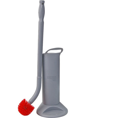 Unger 116544 3.5" Ergo Toilet Bowl Brush System with 26" Brush Head Long Handle Holder