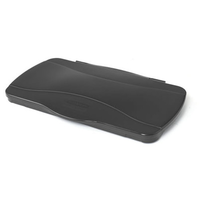 Rubbermaid 137229 Rm 2674 Slim Jim Hinged Lid Black 4/Cs