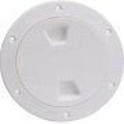 BECKSON MARINE DP84W DECKPLATE 8IN WHT SCREW NONSKI
