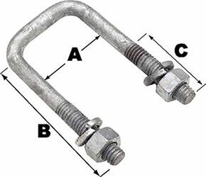 SEACHOICE 57210 SQ U 7/16-14X2-1/16X2-13/16 B