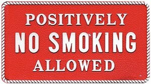 BERNARD ENGRAVING FP032 NO SMOKING ALLOWED