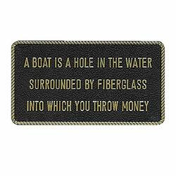 BERNARD ENGRAVING FP054 FUN PLAQUE A BOAT IS