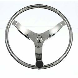 SEACHOICE 28481 STEERING WHEEL W/KNOB SS 13.5