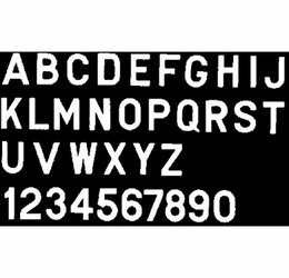 BERNARD ENGRAVING PS30W2 LETTER WHITE 3IN STICK ON IN2I