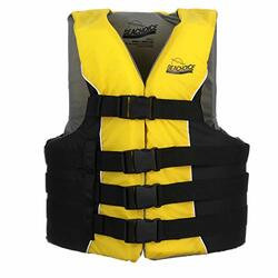 SEACHOICE 86410 BLACK/YEL 4 BELT VEST-SM/MD
