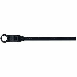 SEACHOICE 14161 BLK NYLN TIE W/HOLE 8(25PK)