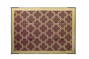 CAMCO RV 42857 OUTDOOR MAT 9 X 12 BROWN/TAN