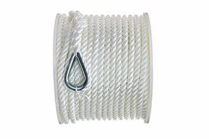 SEACHOICE 40721 NYLON ANCHOR LINE-WHT-3/8X150