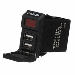 SEACHOICE A13233A01BBRV 12-24V DUAL USB WITH VOLTMETER