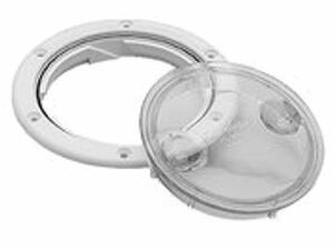 SEACHOICE 39291 TWIST DECK PLATE-4 -WHT W/CLR