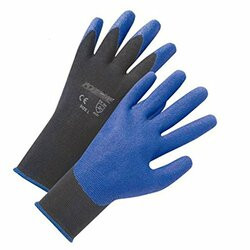 PIP 813-713SPA/L BLUE PVC  PALM COAT ON BLACK 13 GAUGE NY