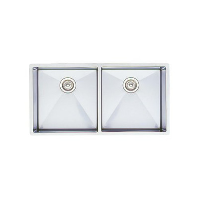 Blanco B516219  16-Inch Precision R10 Large Equal Double Bowl Undermount Sink, Stainless Steel