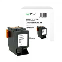 ecoPost ECOQ357 Replaces Quadient (NeoPost) IXINK357F.  For use in Quadient IX3 Series postage meter model.  Red Ink Cartridge.  Up to 17,000 prints.