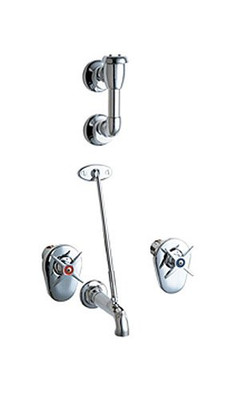 Chicago Faucets C911ISCP  Concealed Hot and Cold Water Sink Faucet with Integral Service Stops