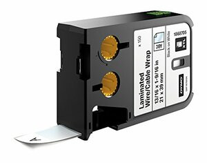 Dymo 784-1868705 13/16X1-9/16 LAM WIRE/CABLE WRAP BLACK/WHITE