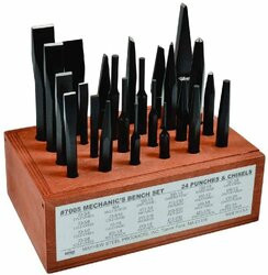 Mayhew 479-61080 7005 24-PC. MECHANICS BENCH SET W/WOODEN BO