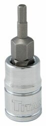 TITAN TL15600 SKT HEX BIT 1/4 DR. 2.5MM