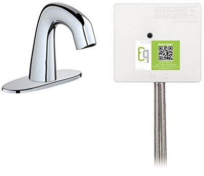 Chicago Faucets CEQA12A13ABCP  LAV FAUCET EQ IR RND 4P BATT DS INT 1070