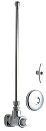 Chicago Faucets C1017ABCP ECAST Low Lead Angle Stop Fitting w/Supply Tube, Handle, & Cartridge - Chrome-2PK