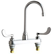 Chicago Faucets C1100GN2AE3V317AB  Hot and Cold Water Sink Faucet