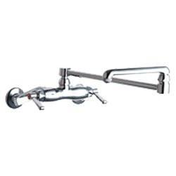 Chicago Faucets C445DJ18E1ABCP  Hot and Cold Water Sink Faucet