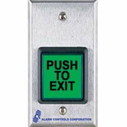 ALARM CONTROLS CORPORATION TS-2-2 2IN SQ GREEN ILLUMINATED PB 2SPDT