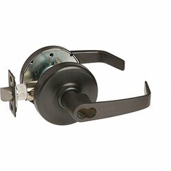 CL3857 Storeroom Lockset Storeroom with Newport Lever, 613 Oil-Rubbed Dark Bronze, ANSI Strike, 2-3/4 Backset, Keyed Random STOREROOM 2 3/4 B.S. X 4 7/8 X L4 KR
