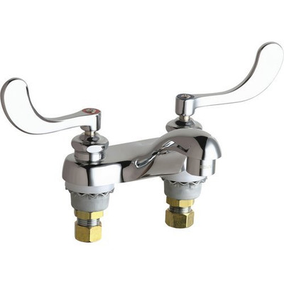 Chicago Faucets C802V317ABCP  4-Inch Centerset Lavatory Faucet with Wristblade Handles, Chrome