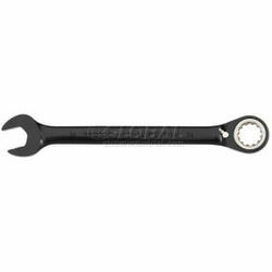 Proto B1420724 Black Chrome Combination Stubby Reversible Ratcheting Wrench 1/4 - Spline