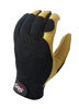 SAS Safety SAS-6763 Mechanic's Pro Tool Cowhide Safety Gloves, Large, Yellow/Black