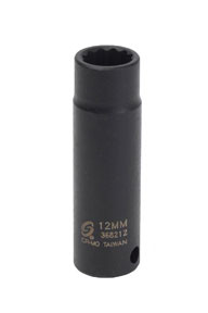 Sunex SUU-368212 3/8-Inch Drive 12-mm 12-Point Deep Impact Socket