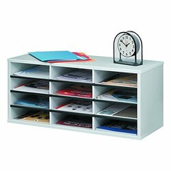 FELLOWES, INC. 25004 12-COMPARTMENT SORTER KEEPS LETTER SIZE LITERATURE, FILES, AND FORMS ORGANIZED A