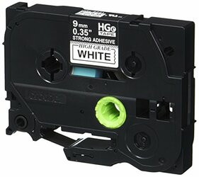 BROTHER MOBILE SOLUTIONS HGES2215PK 9MM (0.35) BLACK ON WHITE HGE TAPE WITH EXTRA STRENGTH ADHESIVE 8M (26.2 FT) - 5